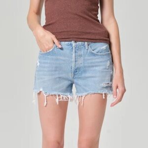Agolde Blue Jeans Distressed Denim Women Shorts Cut Offs